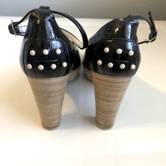 TOD'S Made in Italy Aspen Black Patent Platform Pump Driving Heels 9.5 MSRP $800 - Picture 3 of 8